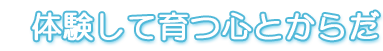 体験して育つ心とからだ